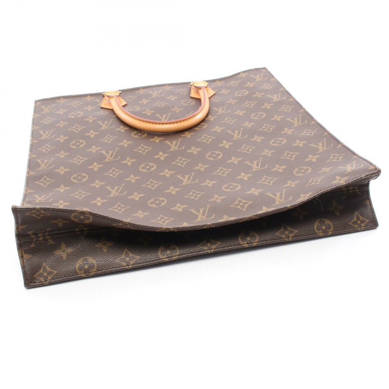 路易威登 Sac Plat 手提包 M51140 Monogram 帆布皮革棕色二手 LV-5