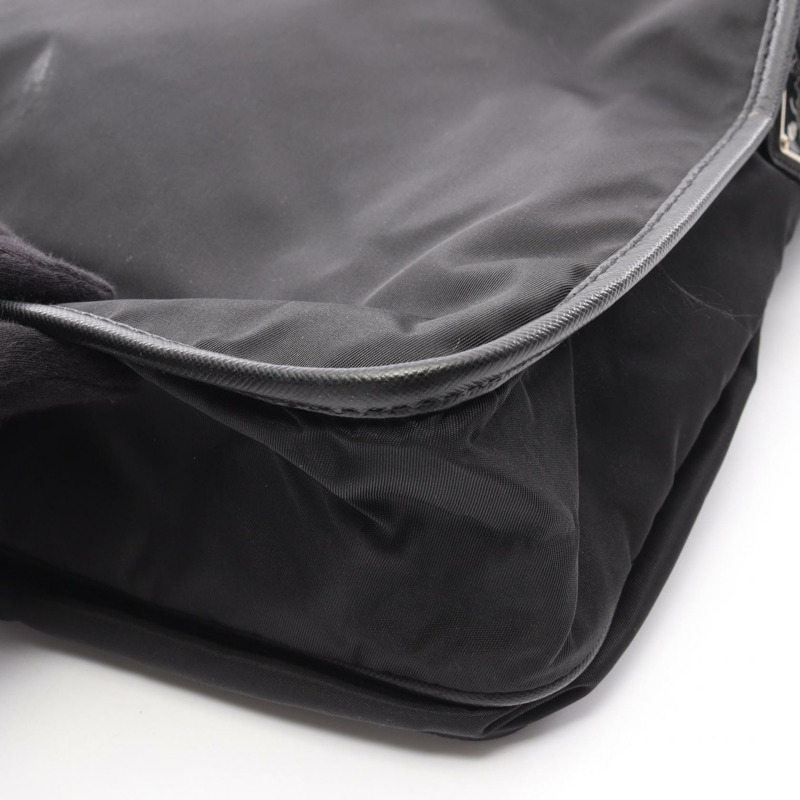 PRADA TESSUTO SAFFIANO 單肩斜背包 V166 尼龍皮革 黑色 二手-7