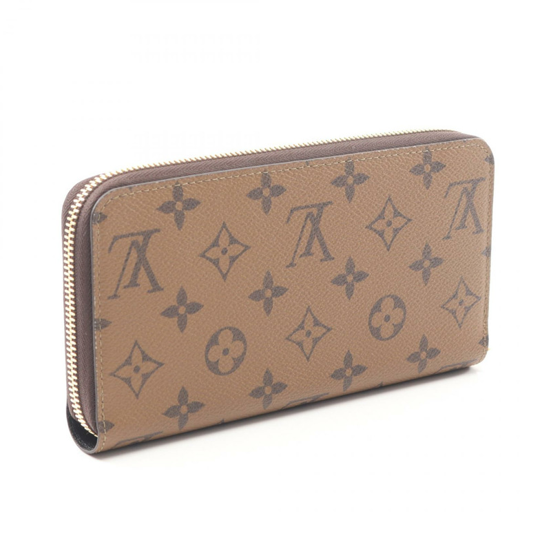 路易威登 Zippy Around 長版皮夾 M82444 Monogram Reverse 棕色 二手女士-1