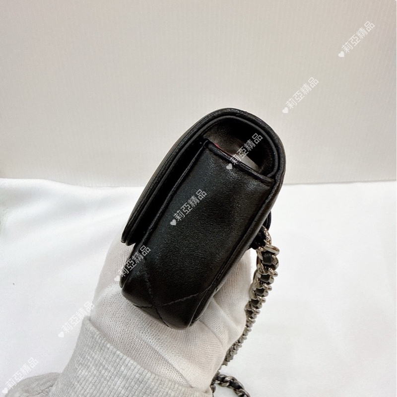 莉亞精品♡ Chanel AP3774 黑金19腰包 二手-3
