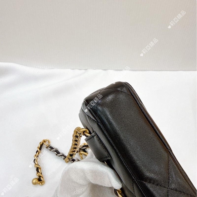 莉亞精品♡ Chanel AP3774 黑金19腰包 二手-7