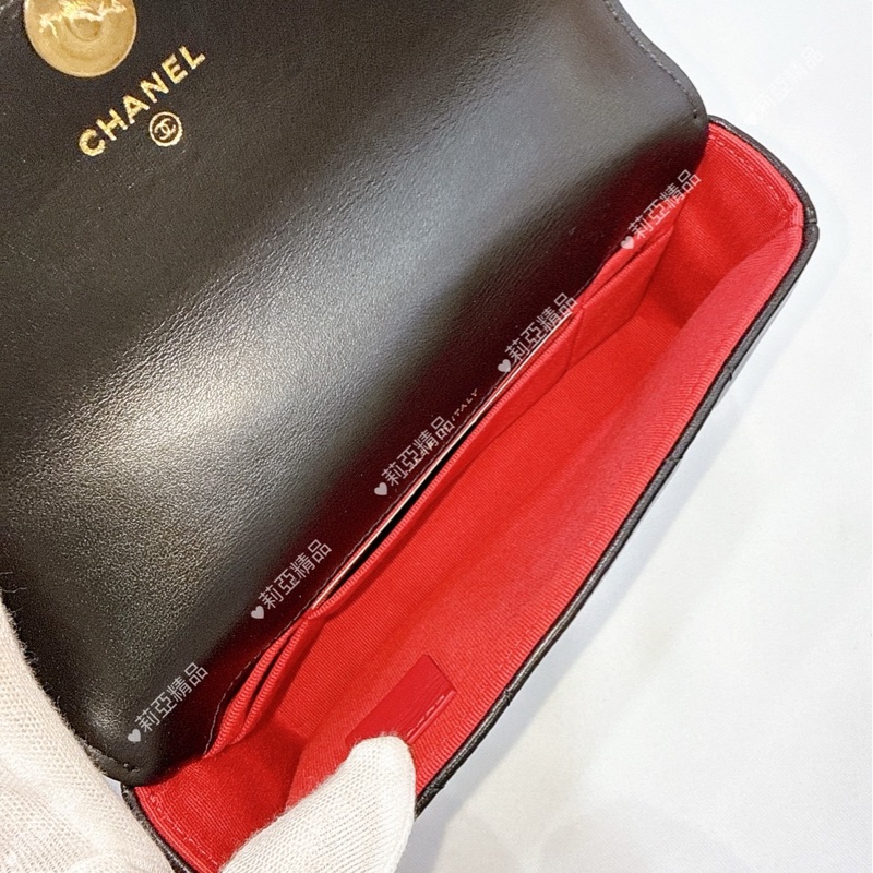 莉亞精品♡ Chanel AP3774 黑金19腰包 二手-13