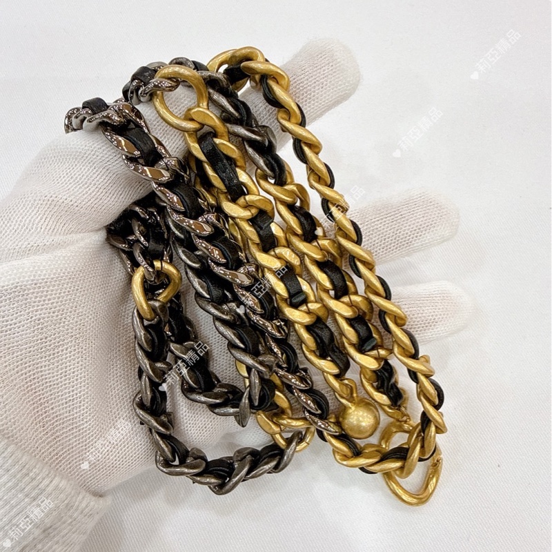 莉亞精品♡ Chanel AP3774 黑金19腰包 二手-15