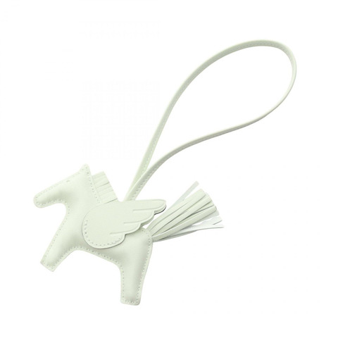 愛馬仕 Rodeo Pegasus PM 吊飾 Agneau milo Swift 皮革，薄荷綠，二手 B