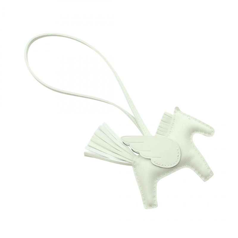 愛馬仕 Rodeo Pegasus PM 吊飾 Agneau milo Swift 皮革，薄荷綠，二手 B-1