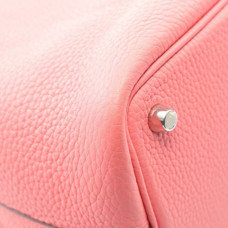愛馬仕 Picotin Lock PM 托特包,Clemence 皮革,粉紅色玫瑰色,SHW 五金,二手-6