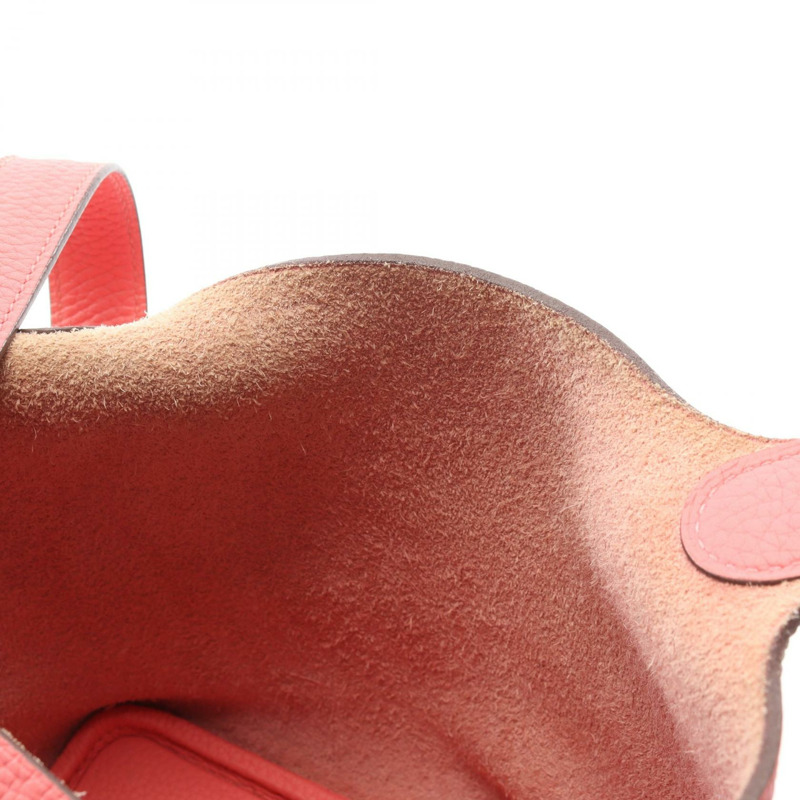 愛馬仕 Picotin Lock PM 托特包,Clemence 皮革,粉紅色玫瑰色,SHW 五金,二手-8