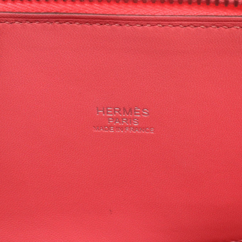 愛馬仕 Bolide 27 肩背包，Epsom 皮革，粉紅玫瑰杜鵑花色，SHW 五金，二手-3