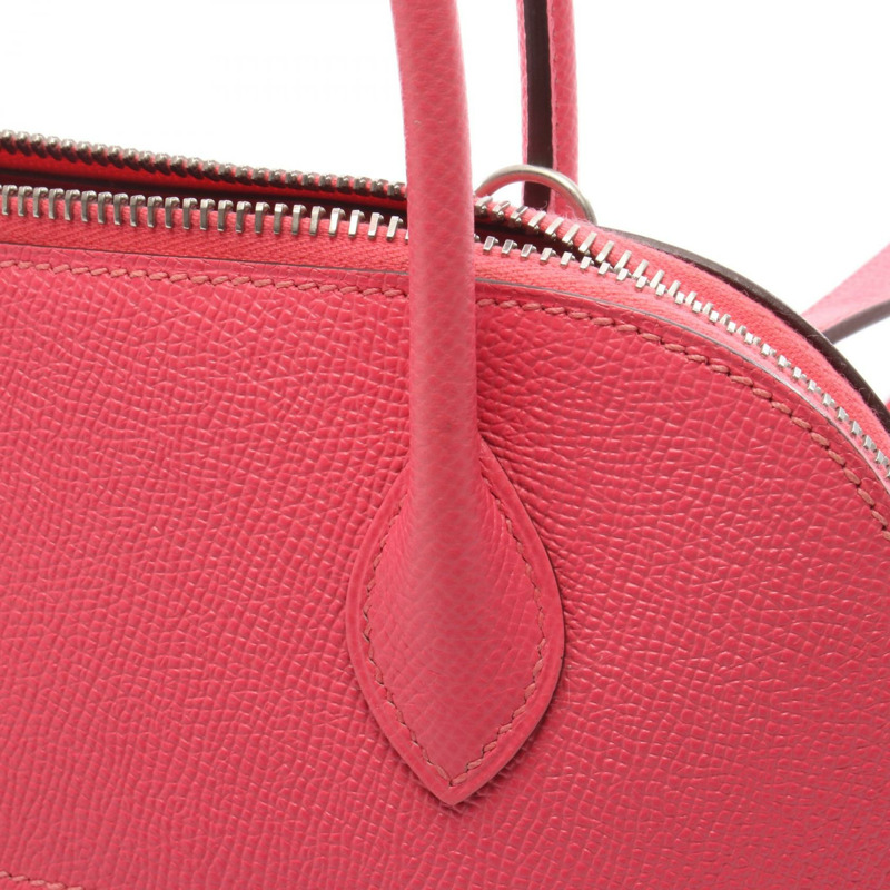 愛馬仕 Bolide 27 肩背包，Epsom 皮革，粉紅玫瑰杜鵑花色，SHW 五金，二手-6