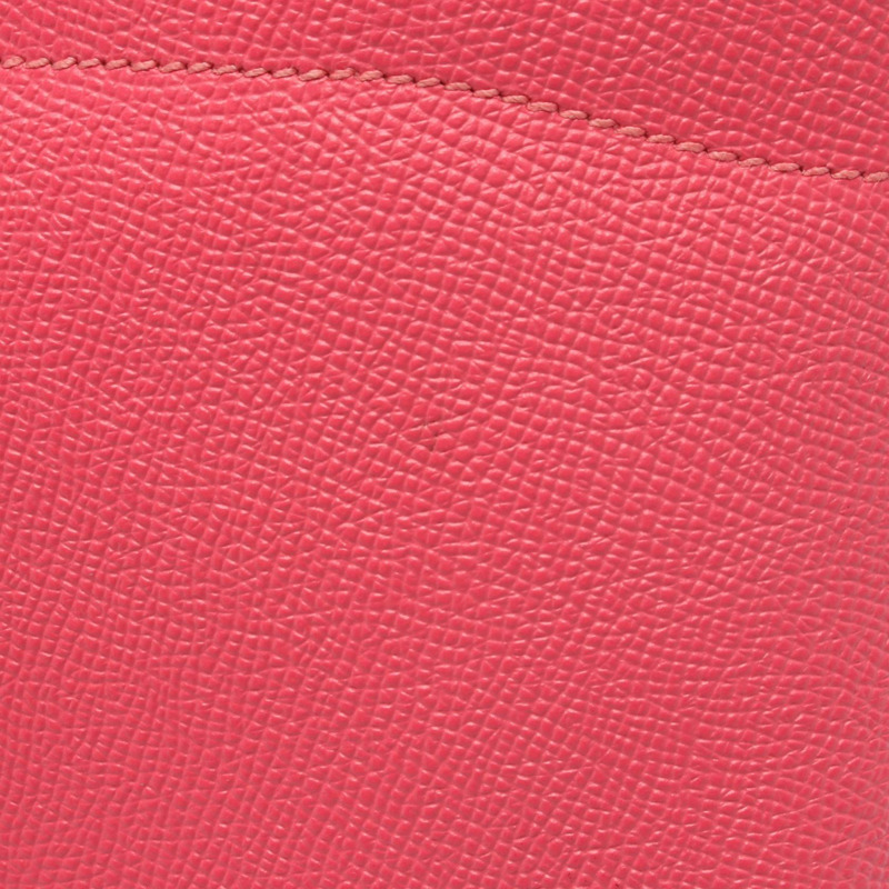 愛馬仕 Bolide 27 肩背包，Epsom 皮革，粉紅玫瑰杜鵑花色，SHW 五金，二手-7