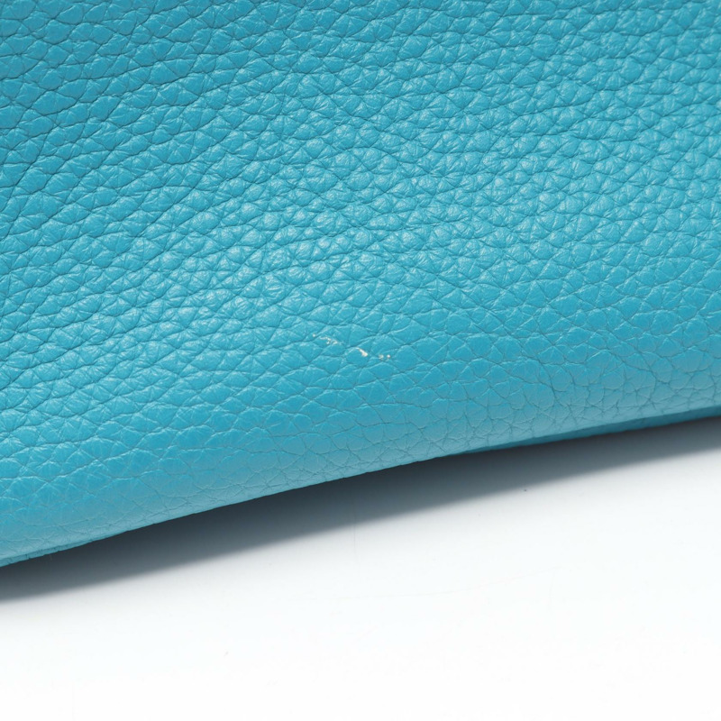 愛馬仕 Birkin 30 手提包 R Taurillon Clemence 藍色孔雀圖案 二手 女士 SHW-6