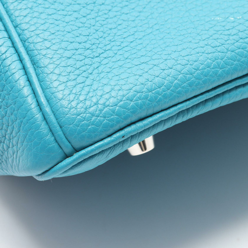 愛馬仕 Birkin 30 手提包 R Taurillon Clemence 藍色孔雀圖案 二手 女士 SHW-7