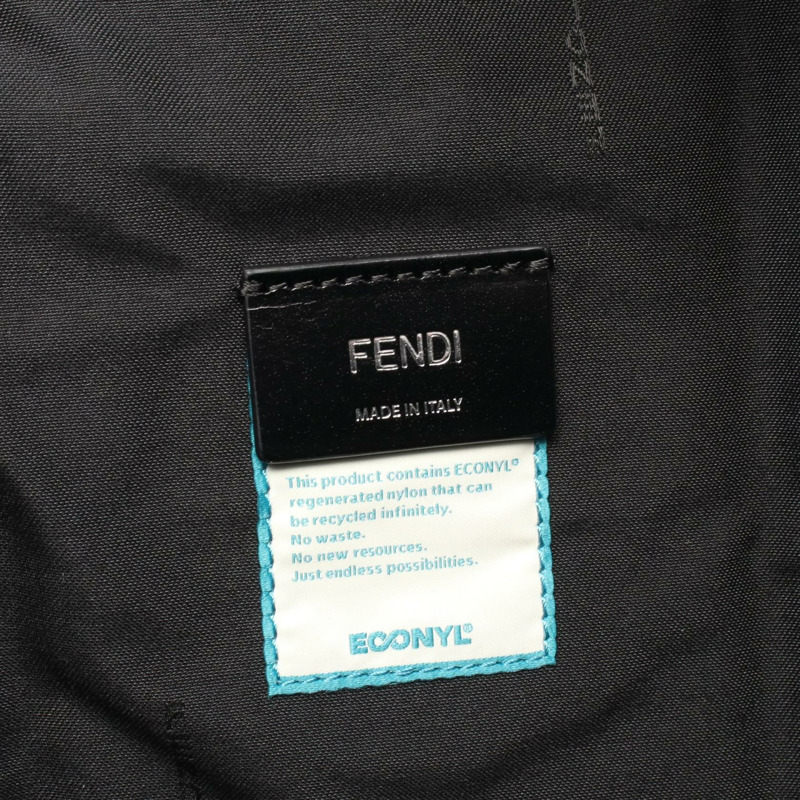 FENDI Zucca 雙肩包 8BZ040 尼龍皮革 棕色 黑色 黃色 二手 男女通用-3