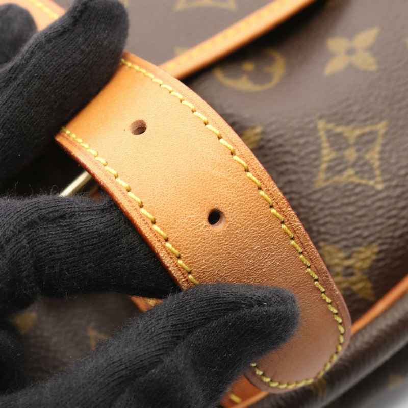 路易威登 Saumur 43 單肩斜背包 M42252 Monogram 棕色皮革-10