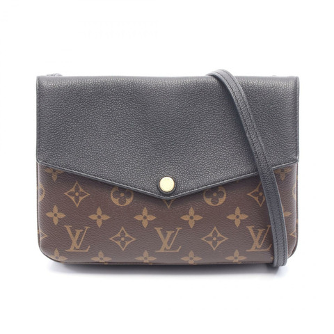 路易威登 Twice Shoulder 斜背包 M50185 Monogram 皮革 棕色