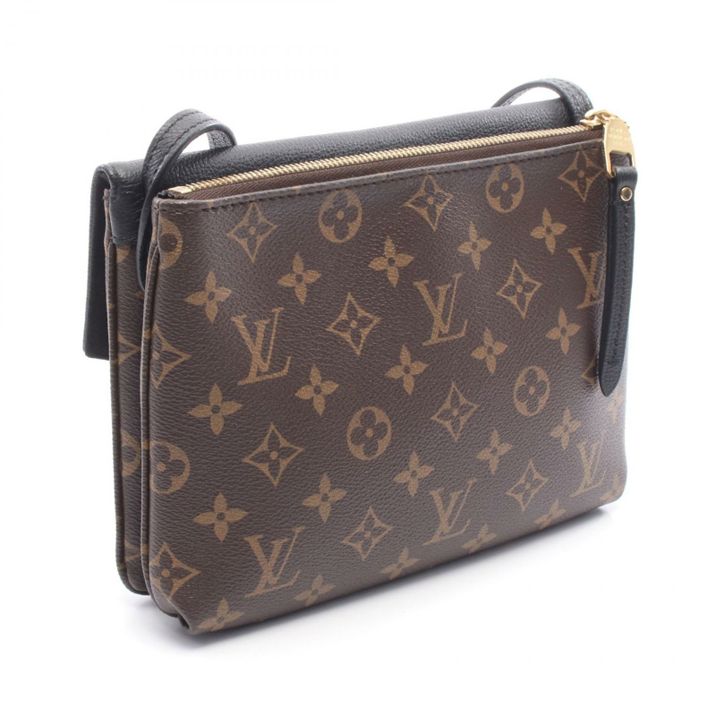 路易威登 Twice Shoulder 斜背包 M50185 Monogram 皮革 棕色-1