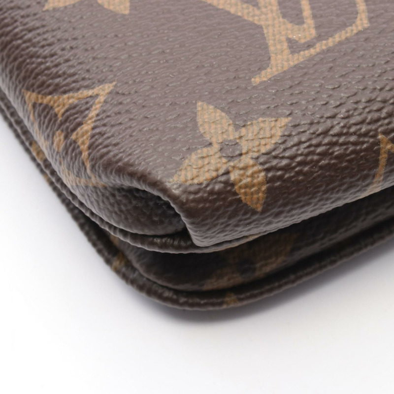 路易威登 Twice Shoulder 斜背包 M50185 Monogram 皮革 棕色-6