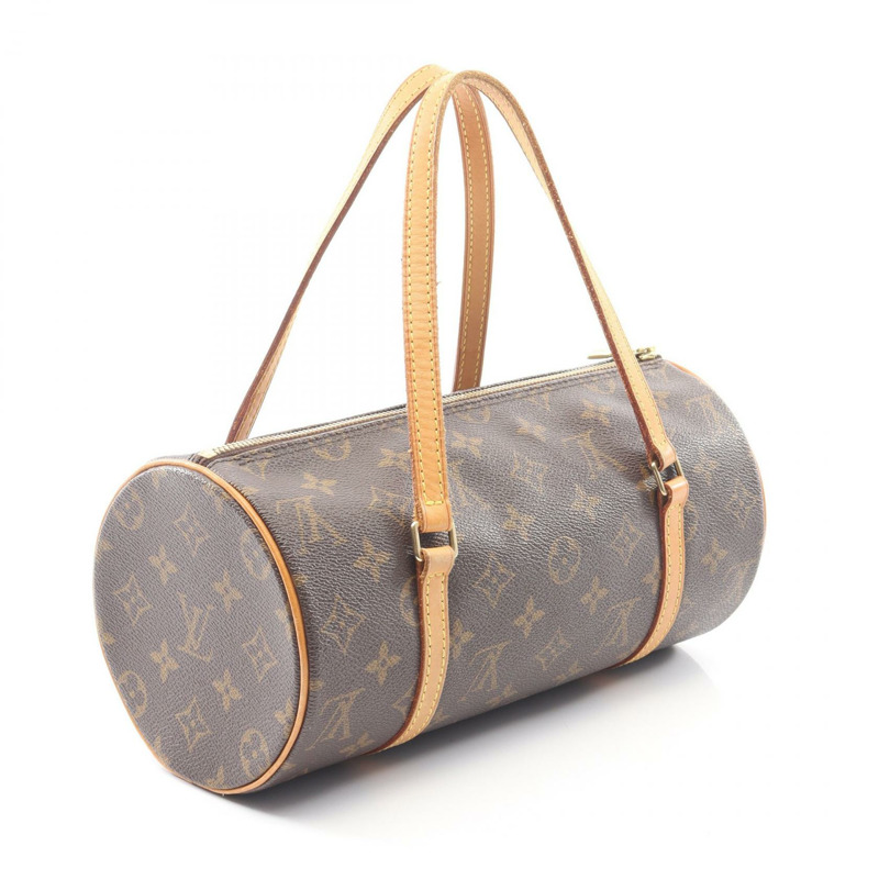 路易威登 Papillon 26 手提包 M51386 Monogram 皮革 棕色 二手 女士-1