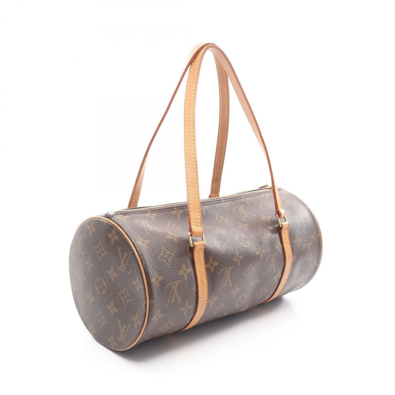 路易威登 Papillon 30 單肩手提包 M51385 Monogram 皮革 棕色 二手 LV-1