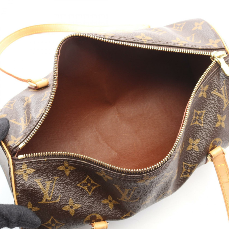 路易威登 Papillon 30 單肩手提包 M51385 Monogram 皮革 棕色 二手-2