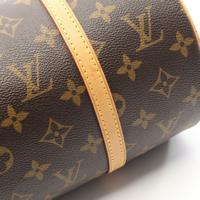 路易威登 Papillon 30 單肩手提包 M51385 Monogram 皮革 棕色 二手-6