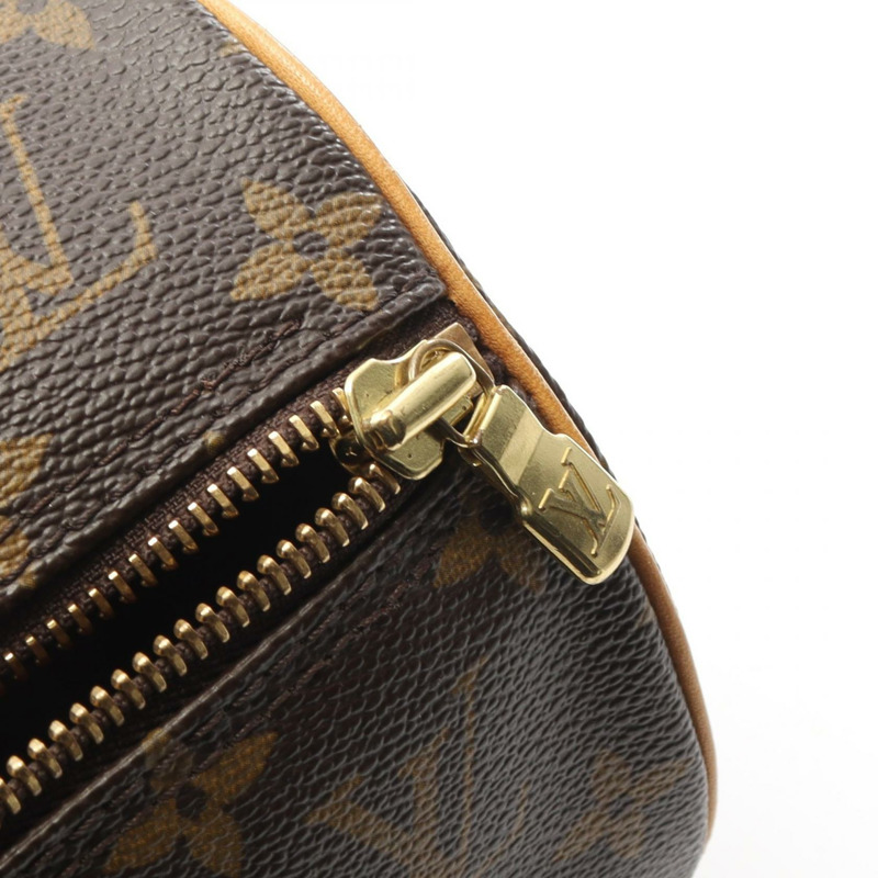 路易威登 Papillon 30 單肩手提包 M51385 Monogram 皮革 棕色 二手-9