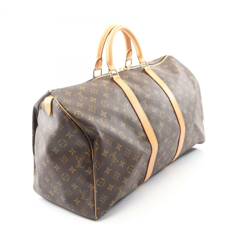 路易威登 Keepall 50 旅行手提包 M41426 Monogram 皮革 棕色 二手-1