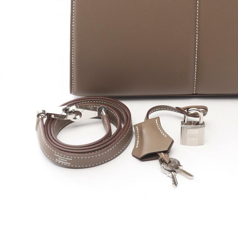 愛馬仕 Kelly 25 加厚手提包 U Swift 皮革 Etoupe 灰色二手女士 SHW-5