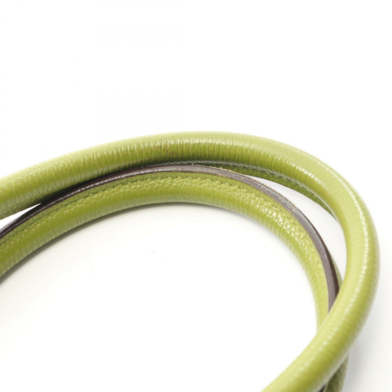 愛馬仕 Birkin 30 手袋 I 028496CK Clemence 皮革 Anis 綠色 SHW 二手女士-6