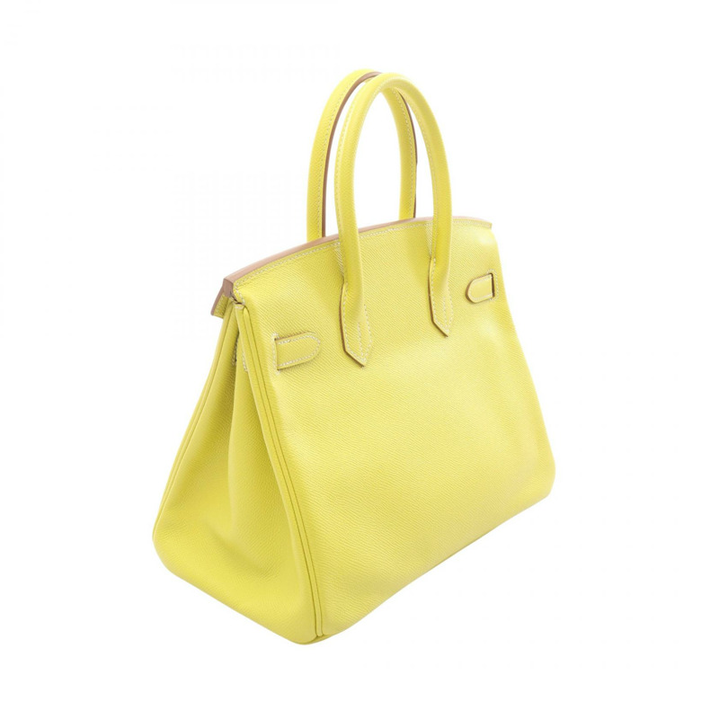 愛馬仕 Candy Birkin 30 手提包,O Epsom 皮革,SHW 五金,淺灰色,二手女款-1