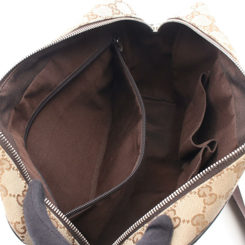 GUCCI GG帆布單肩斜背包 449173 KY9KN 皮革 米棕色 二手-2