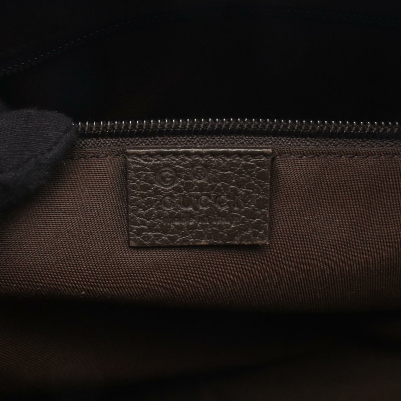 GUCCI GG帆布單肩斜背包 449173 KY9KN 皮革 米棕色 二手-3