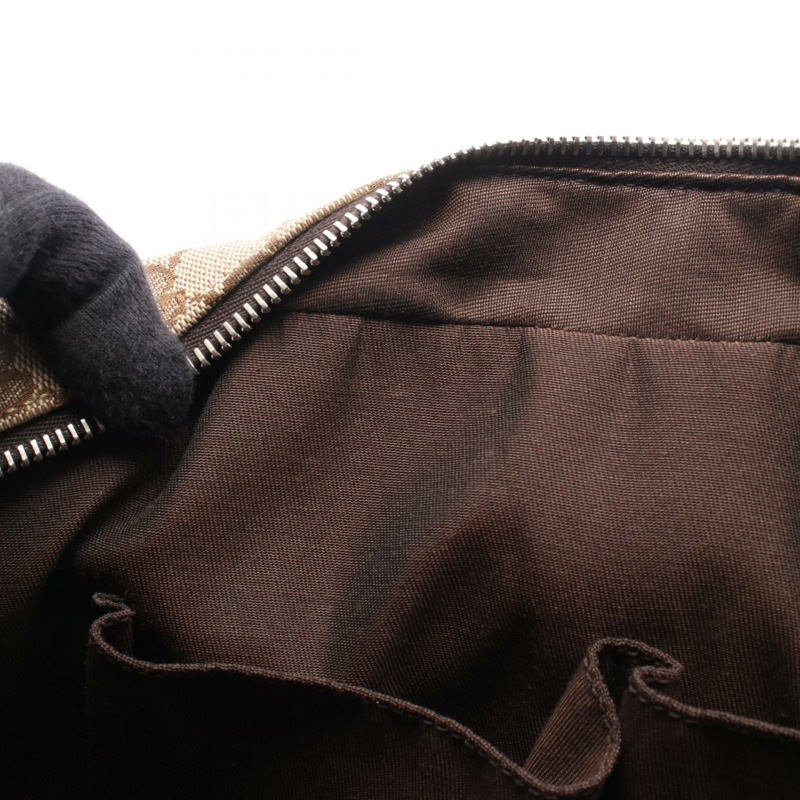 GUCCI GG帆布單肩斜背包 449173 KY9KN 皮革 米棕色 二手-4