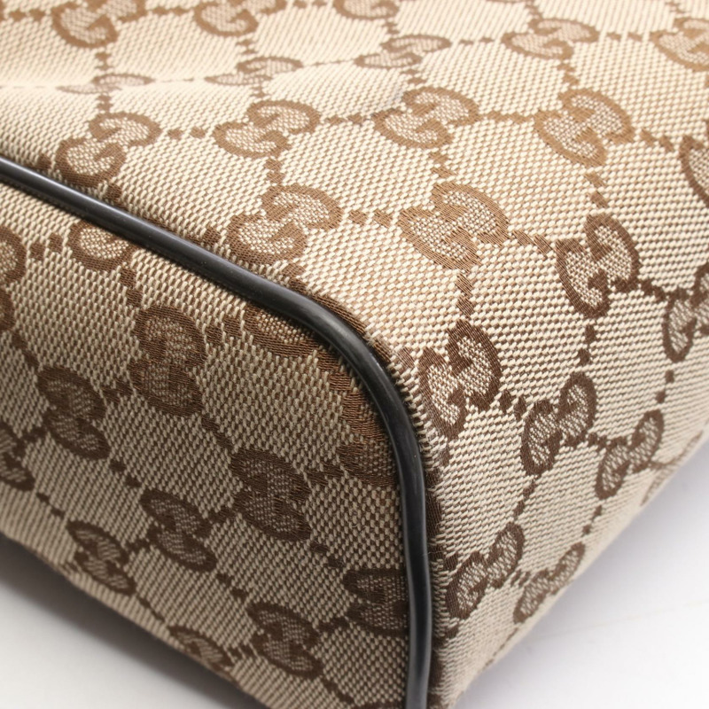 GUCCI GG帆布單肩斜背包 449173 KY9KN 皮革 米棕色 二手-5