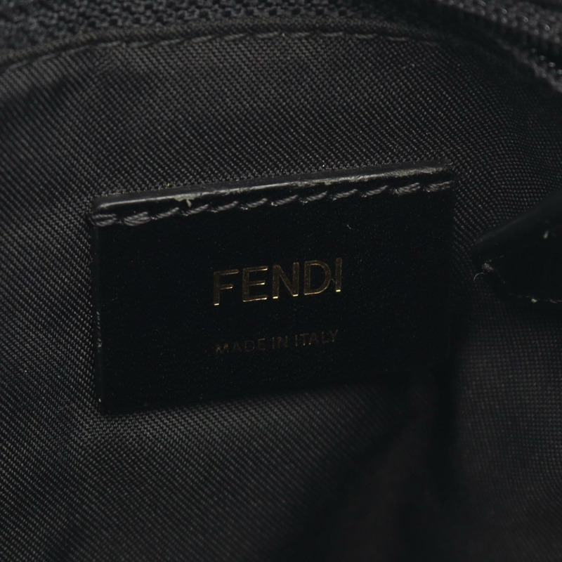 FENDI Monster 蟲眼腰包 7VZ033 皮革尼龍黑色 二手 男士-3
