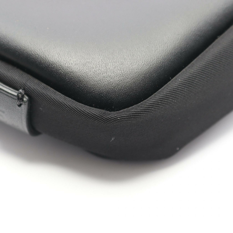 FENDI Monster 蟲眼腰包 7VZ033 皮革尼龍黑色 二手 男士-4