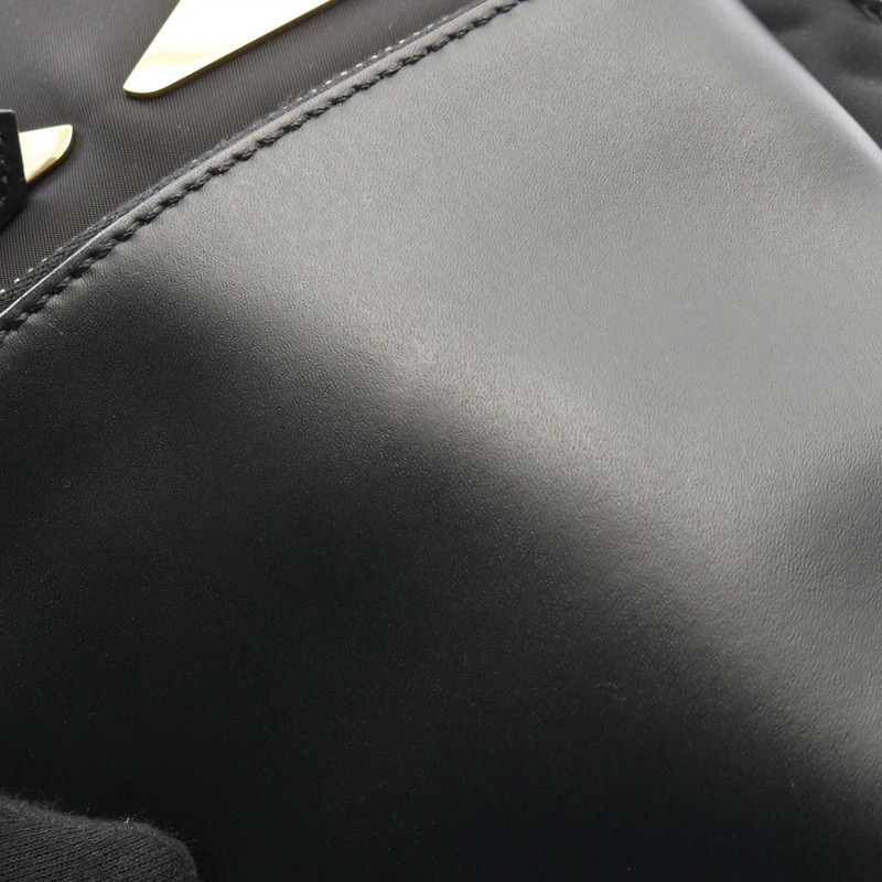 FENDI Monster 蟲眼腰包 7VZ033 皮革尼龍黑色 二手 男士-5