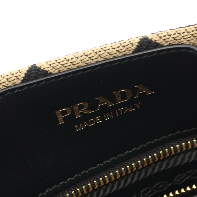 PRADA TRIANGOLO JACQUARD SYMBOL SMALL 托特斜背包 1BA354 帆布 二手-3