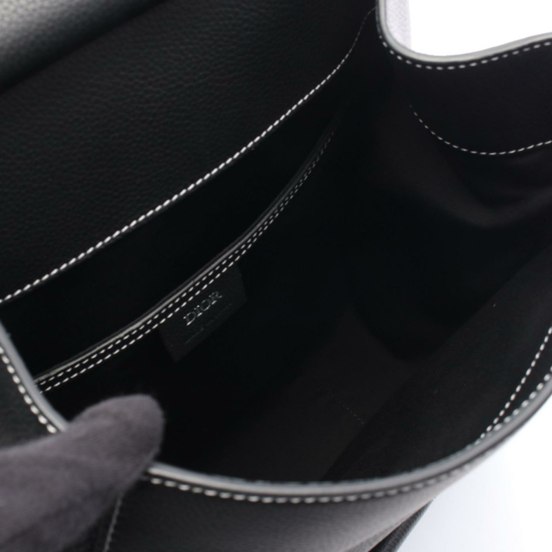 Christian Dior Gallop Maxi 男款黑色真皮雙肩包(二手)-2