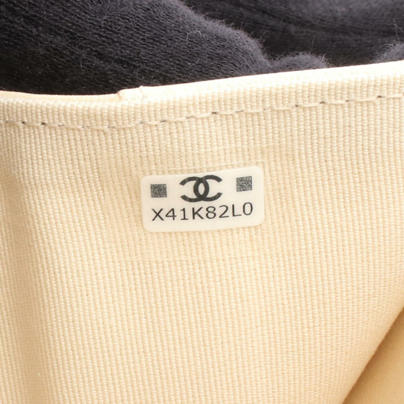 香奈兒 (CHANEL) Matelasse 三折錢包,米色皮革,金色五金,二手,女士 CC-5