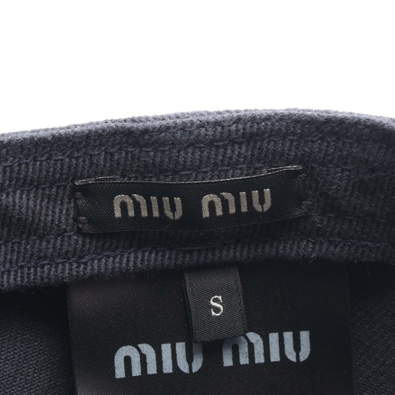 Miu Miu 棉質海軍藍女帽-3