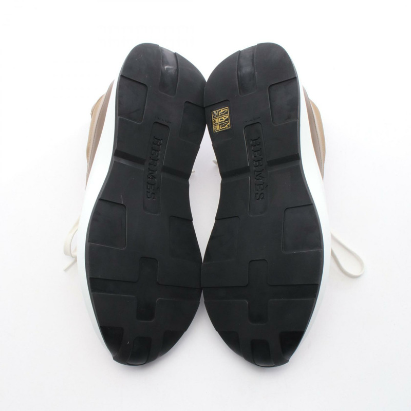 愛馬仕 Gram 運動鞋，尼龍皮革，灰色，二手，男士 42.5 碼-3