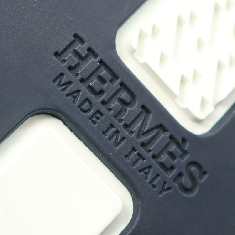 愛馬仕 Exploit 運動鞋,皮革/麂皮拼接,灰色/白色/橙色,二手男士 41 碼-6