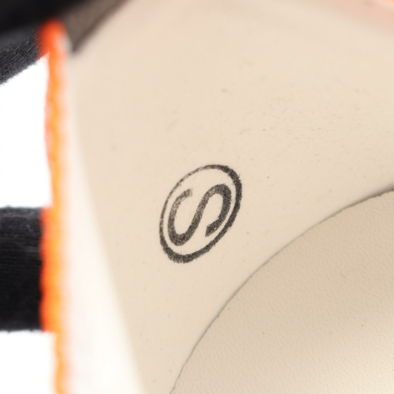 愛馬仕 Exploit 運動鞋,皮革/麂皮拼接,灰色/白色/橙色,二手男士 41 碼-7