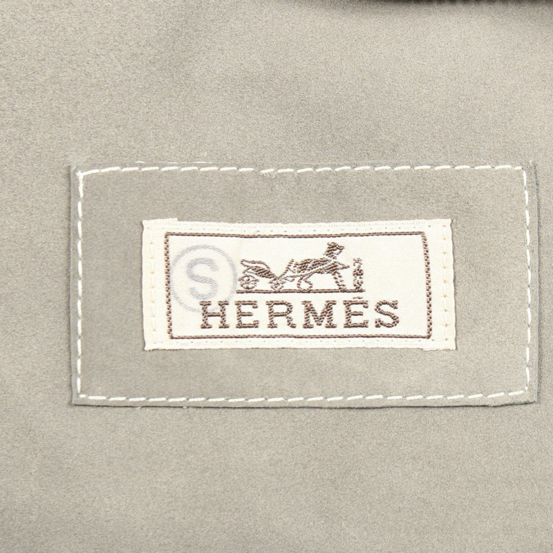 愛馬仕 Serie 紐帶皮革牛仔布灰色二手男裝-2