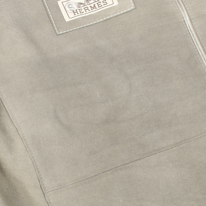 愛馬仕 Serie 紐帶皮革牛仔布灰色二手男裝-6