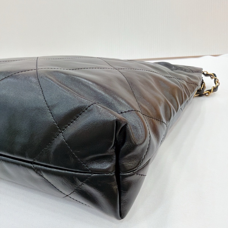 莉亞精品♡ Chanel AS3260 22bag 黑金小號 二手-8