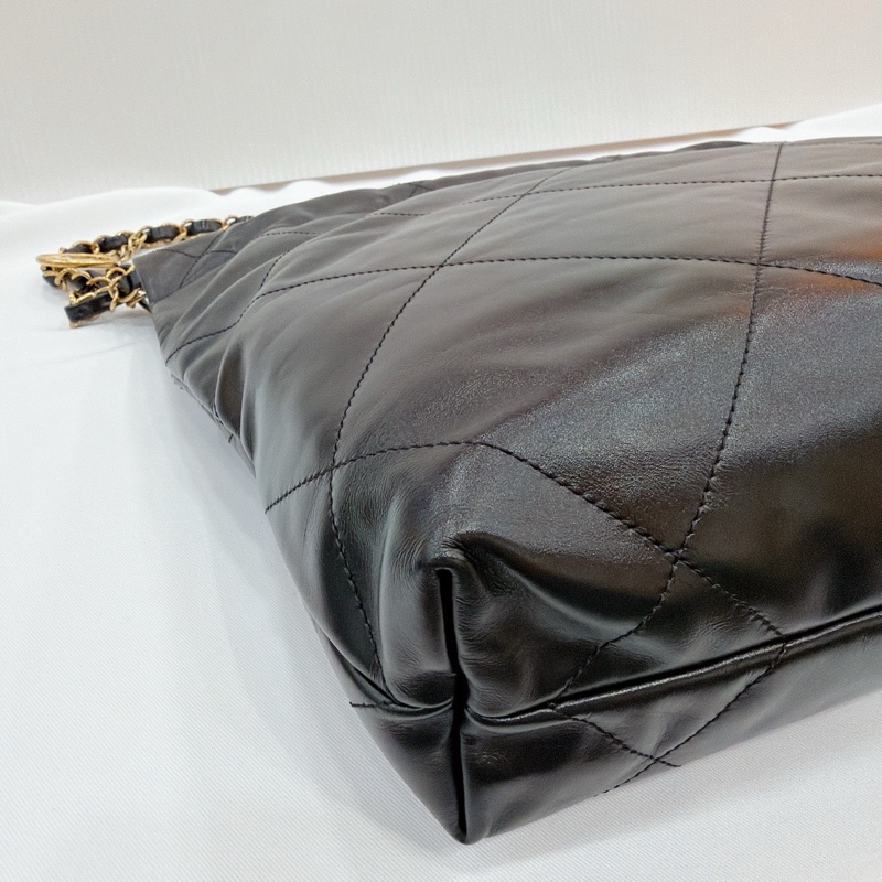 莉亞精品♡ Chanel AS3260 22bag 黑金小號 二手-9