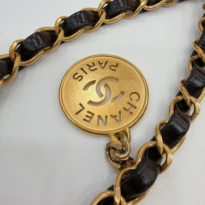 莉亞精品♡ Chanel AS3260 22bag 黑金小號 二手-11