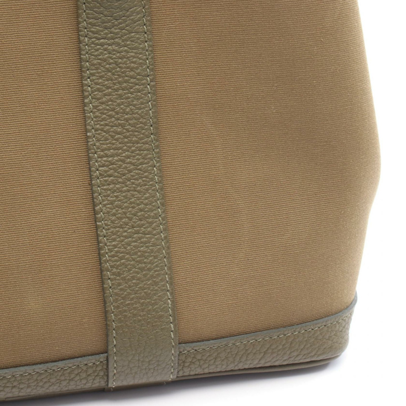HERMES 花園派對 TPM 手提包 Y Toile 官員 Negonda 皮革 Vert Olive SHW-8
